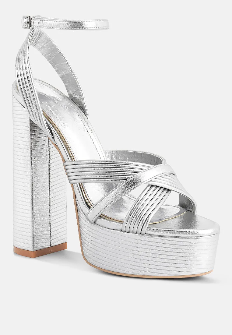 Splendid Crisscross Straps High Heel Sandals