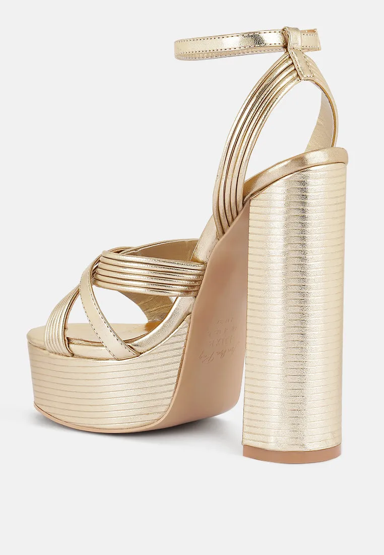 Splendid Crisscross Straps High Heel Sandals