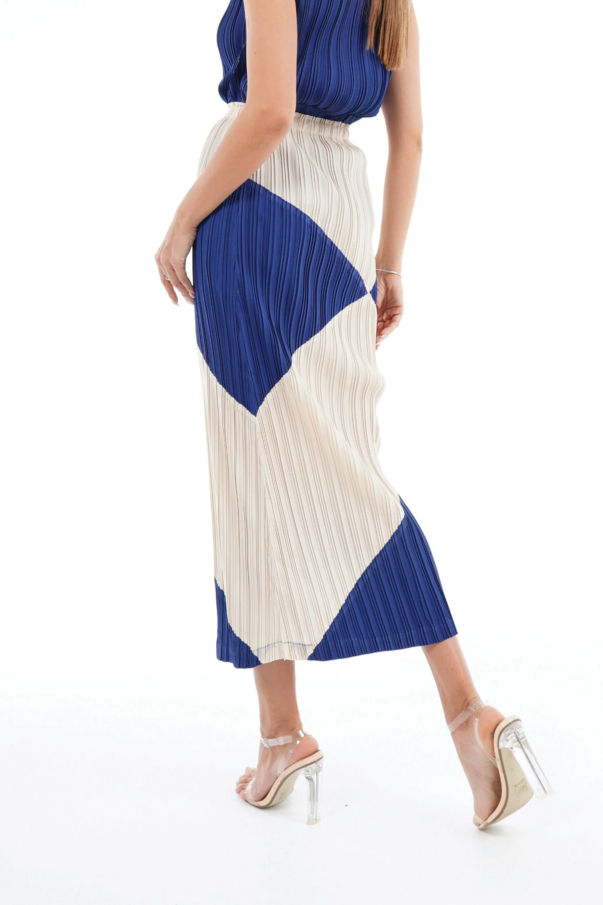 Taya Pleated Pencil Skirt