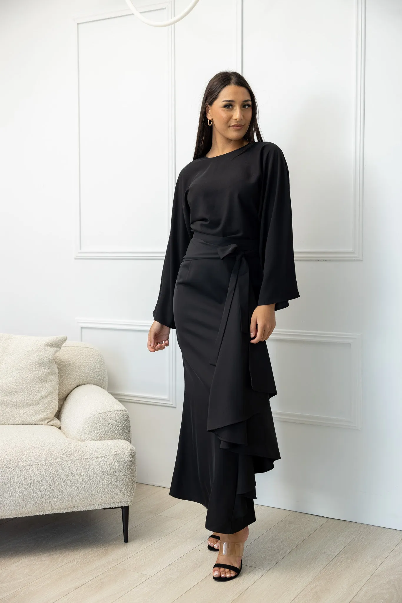 The Crescent Yanna Drape Tie Skirt