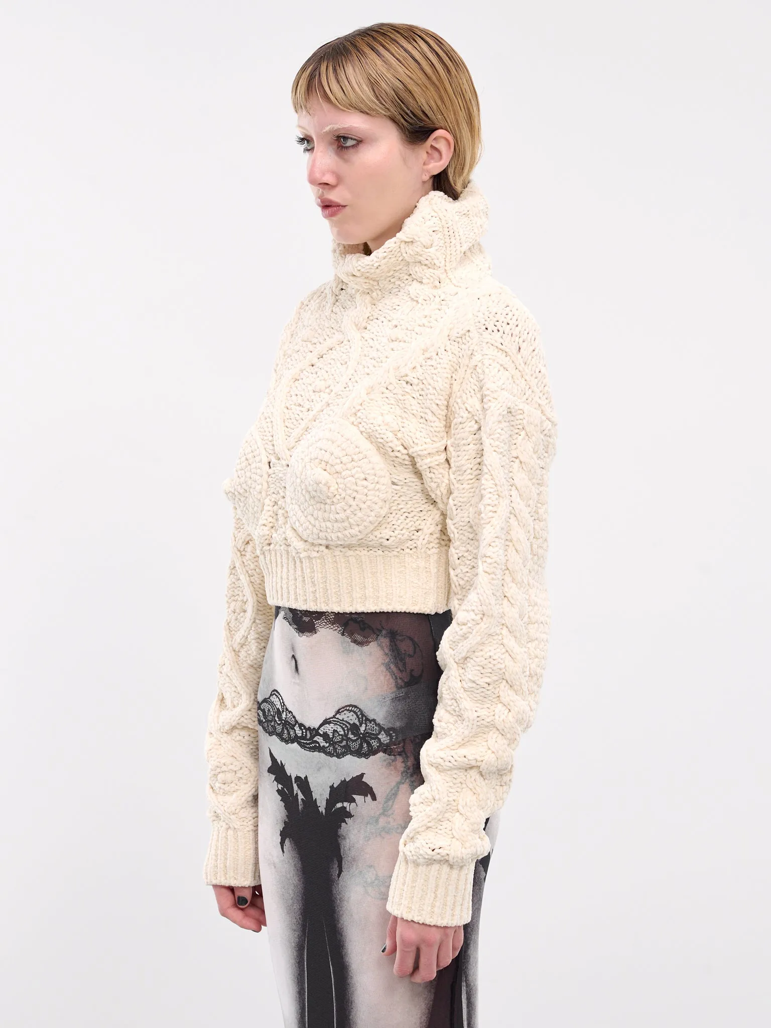 The Cropped Madone Sweater (F-PL058-M081-64-CREAM)