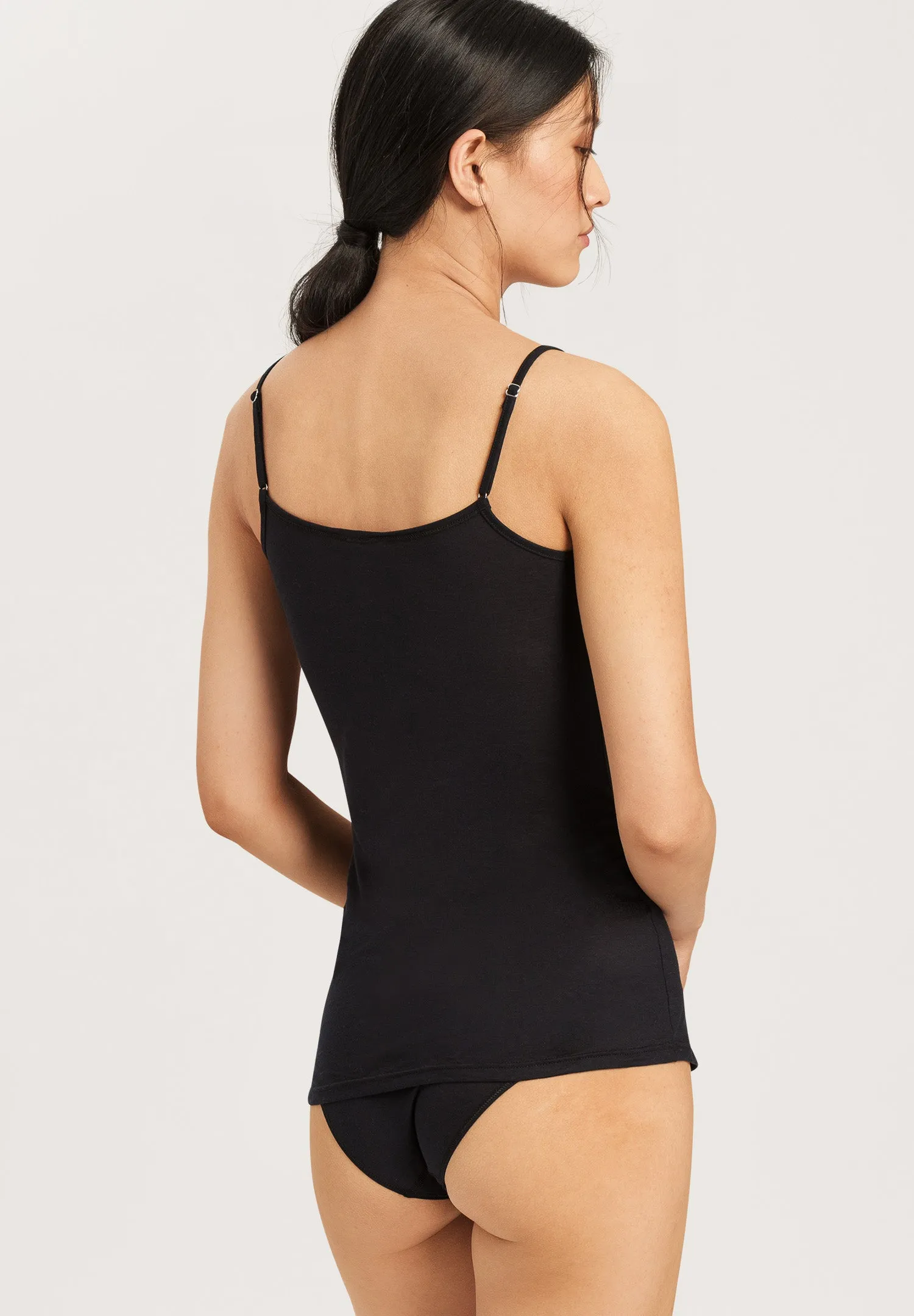 Ultralight Round Neck Cotton Camisole | Black 71820-019