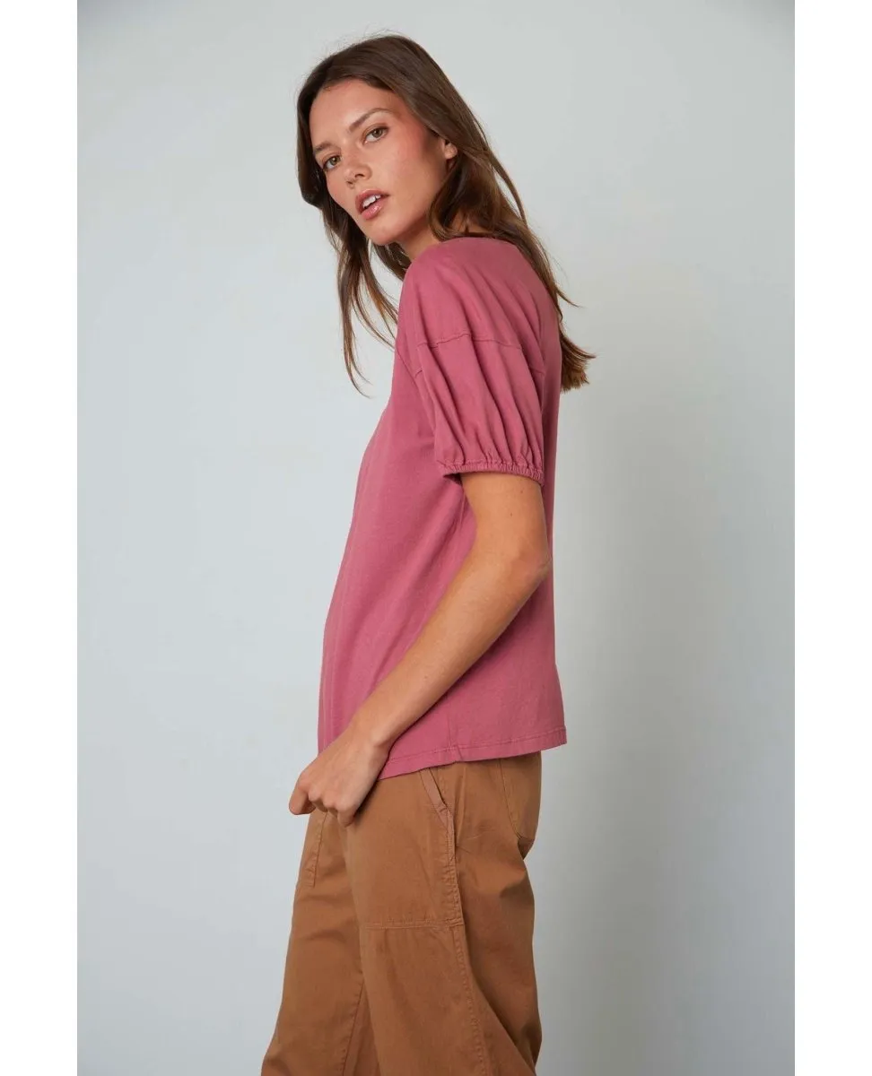 Vernice Puff Crew Short Sleeve Top Beauty