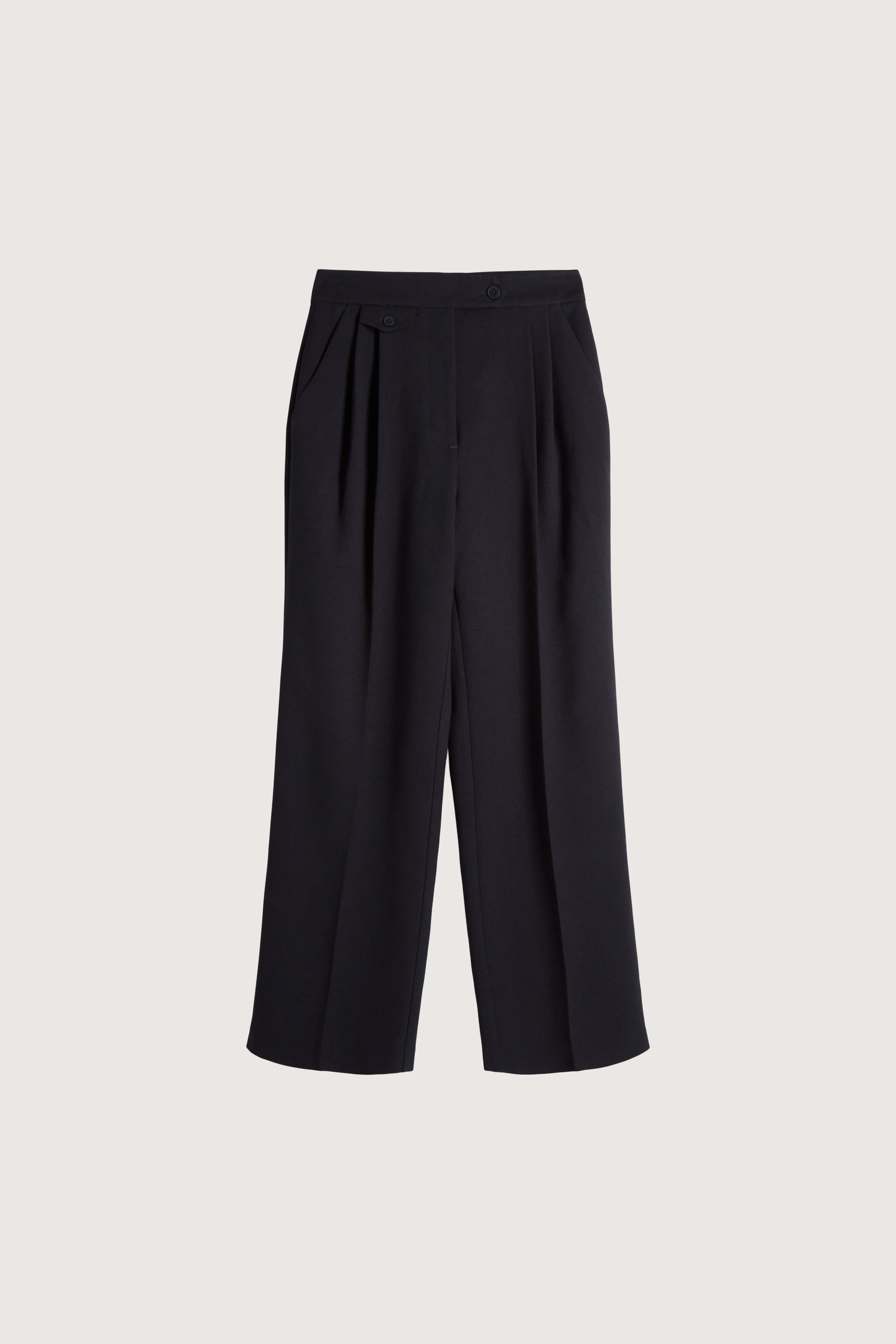 WIDE LEG TROUSER WITH WAIST DETAILS